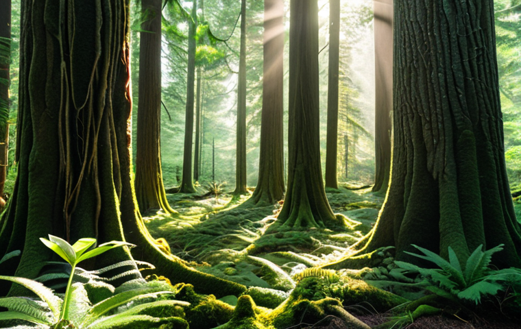 **
Prompt: A lush forest scene depicting interconnected trees with visible mycorrhizal fungi networks. Sunlight filters through the canopy, highlighting the collaboration and resource sharing. In the foreground, subtle, translucent data visualizations overlayed, representing knowledge sharing between businesses. Focus on a feeling of organic connection and sustainable growth.
**
